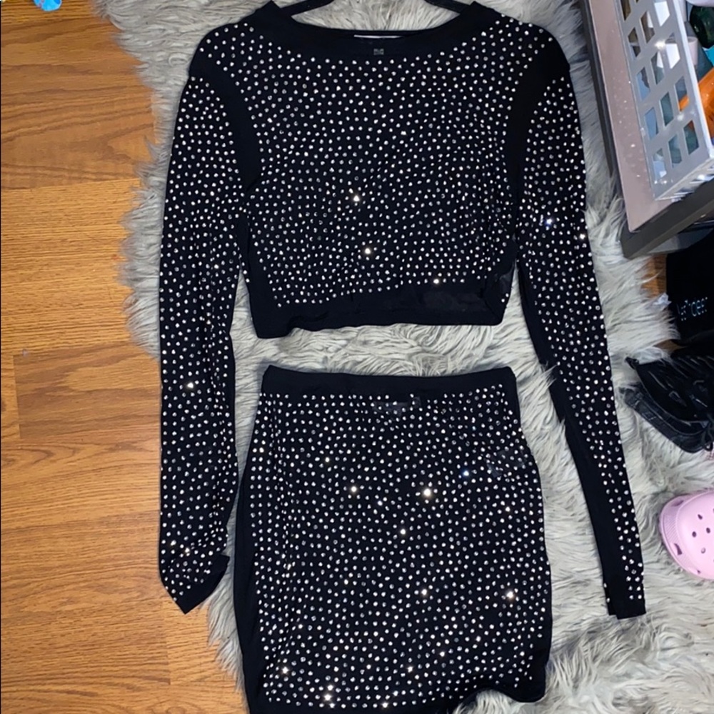 Two piece sparkly set